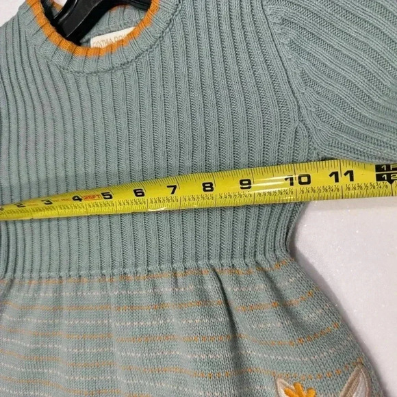 Cynthia Rowley Girls Sweater Dress Size 4 Deer Sunflower Print - Picture 9 of 10